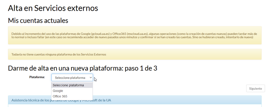 UA Servicios Externos