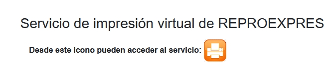 indicación de impresión virtual