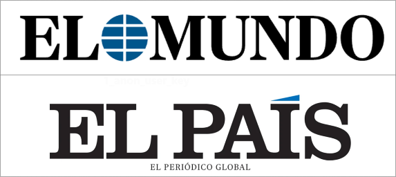 Imagen integrada por la cabecera de los diarios El Mundo y El País