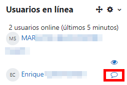 Imagen del bloque usuarios en línea