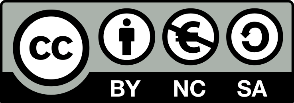 Icono de la licencia Creative Commons CC BY NC SA, de reconocimiento, uso no comercial y condición de compartir cualquier obra derivada bajo la misma licencia